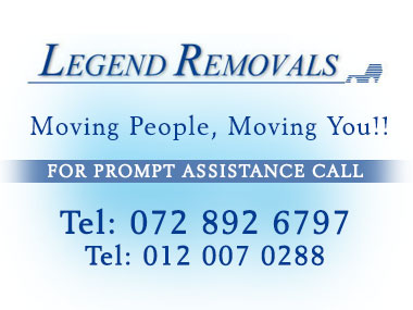 Legend Furniture Removals - Legend Furniture Removals is a family owned  furniture removals company based in Pretoria, specialising in household removals, furniture transportation, office removals and relocation services. The business operates 7 days a week.